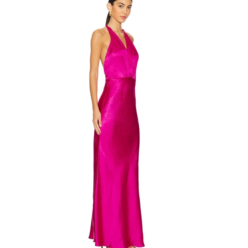 Elliatt Fuchsia Halter-Back Maxi Dress - Picture 2 of 8